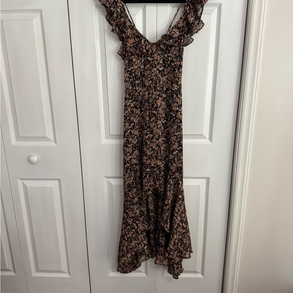 Altar'd State Black and Pink Asymmetrical Dress